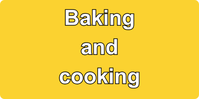 Yellow box with baking and cooking