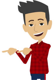 Cartoon illustration of a man wearing a red flannel shirt